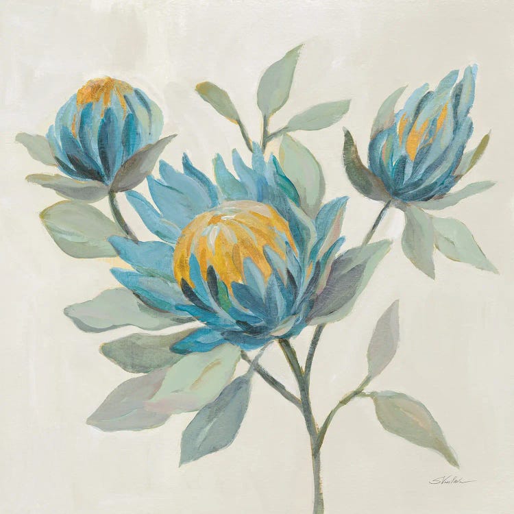 Field Floral II Blue by Silvia Vassileva wall art