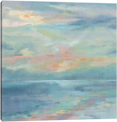 June Morning By The Sea Canvas Art Print - Cloud Art
