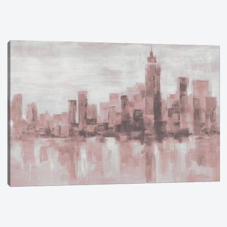 Misty Day in Manhattan Pink Gray Canvas Print #SIV26} by Silvia Vassileva Canvas Art