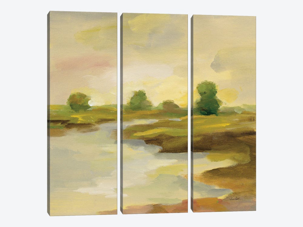 Chartreuse Fields I by Silvia Vassileva 3-piece Canvas Print