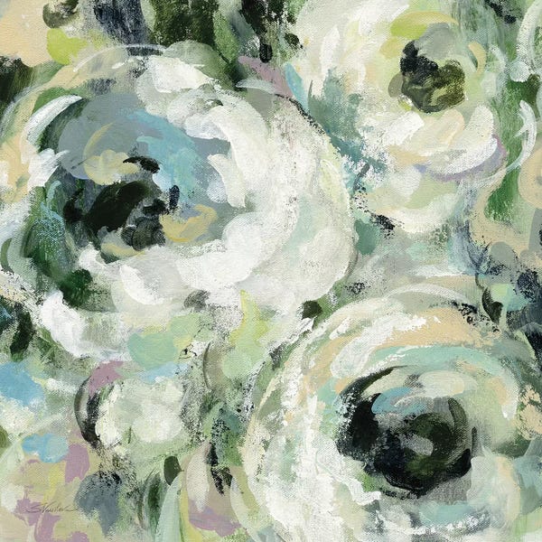 Peonies: Sage and Lavender Peonies II by Silvia Vassileva