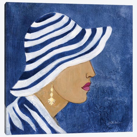Lady with Hat I Canvas Print #SIV294} by Silvia Vassileva Canvas Artwork