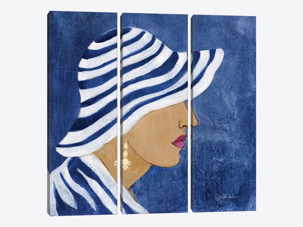 Lady with Hat I by Silvia Vassileva 3-piece Canvas Art