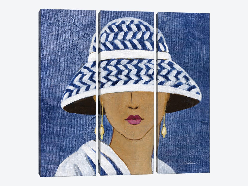 Lady with Hat II by Silvia Vassileva 3-piece Canvas Art Print