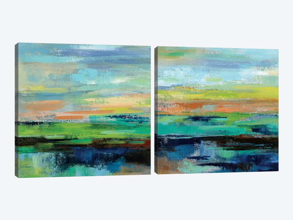 Delmar Sunset DiptychI by Silvia Vassileva 2-piece Canvas Art