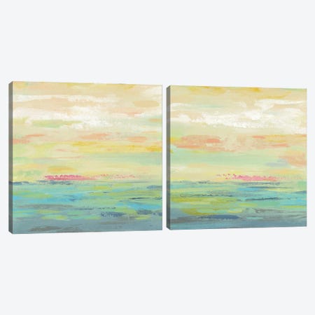 Pink Clouds Diptych Canvas Print Set #SIV2HSET002} by Silvia Vassileva Canvas Wall Art