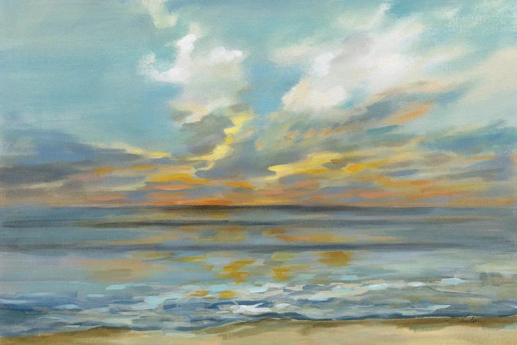 Rhythmic Sunset Waves by Silvia Vassileva wall art