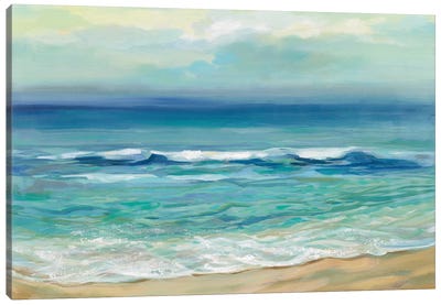Seaside Sunrise Canvas Art Print - Sandy Beach Art