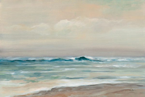 Large Coastal Art - Canvas Prints: Whispering Wave by Silvia Vassileva