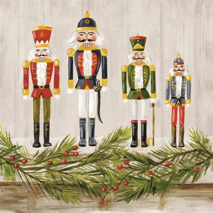 Nutcrackers on a Mantel by Silvia Vassileva wall art