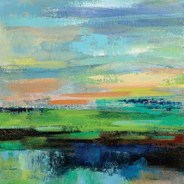 Abstract Oil Painting: Delmar Sunset II by Silvia Vassileva