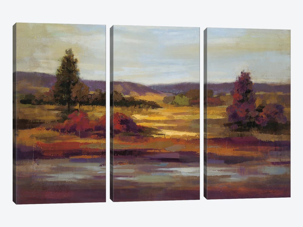 Fall Riverside by Silvia Vassileva 3-piece Canvas Art