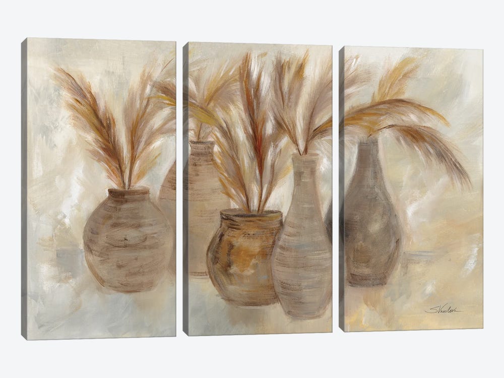 Grasses And Baskets by Silvia Vassileva 3-piece Canvas Art