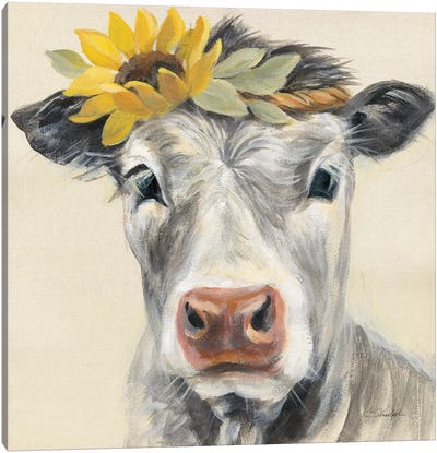 Pretty Cow Canvas Art Print - Silvia Vassileva
