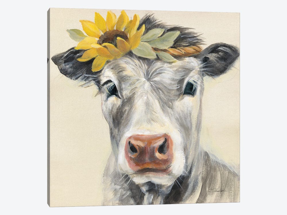 Pretty Cow by Silvia Vassileva 1-piece Canvas Artwork