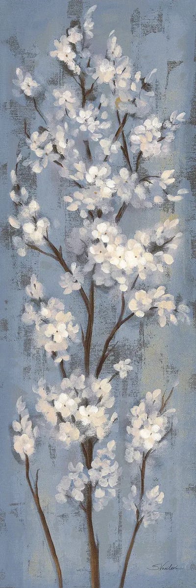 Almond Branch II On Slate Blue by Silvia Vassileva canvas print