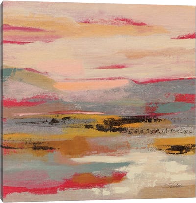 Magenta Hill I Canvas Art Print - Brown Art