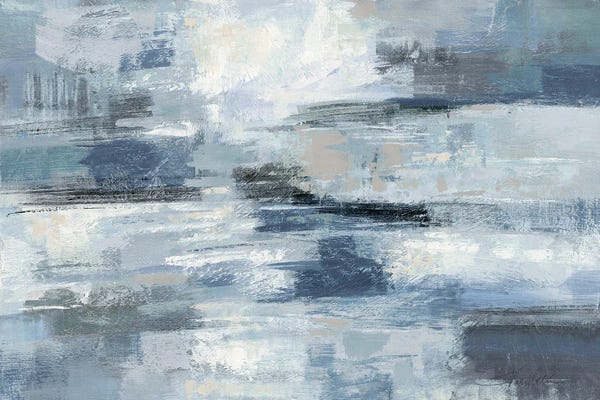 Coastal & Ocean Abstracts: Clear Water Indigo And Gray by Silvia Vassileva
