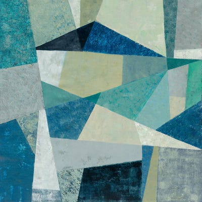 Indigo Geo Metric by Silvia Vassileva metal wall art