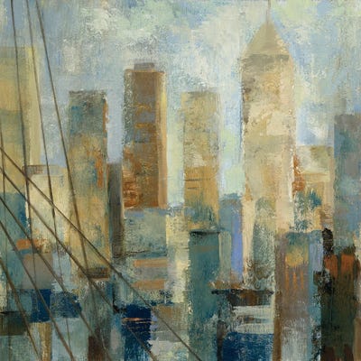 Manhattan Sketches V by Silvia Vassileva metal wall art