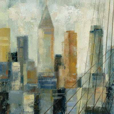 Manhattan Sketches VI by Silvia Vassileva metal wall art
