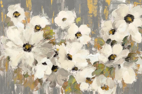 Silvia Vassileva: White and Green Bloom Gray by Silvia Vassileva