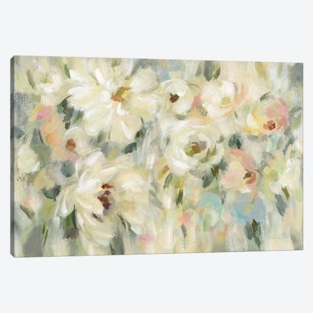 Expressive Pale Floral Canvas Print #SIV53} by Silvia Vassileva Canvas Wall Art