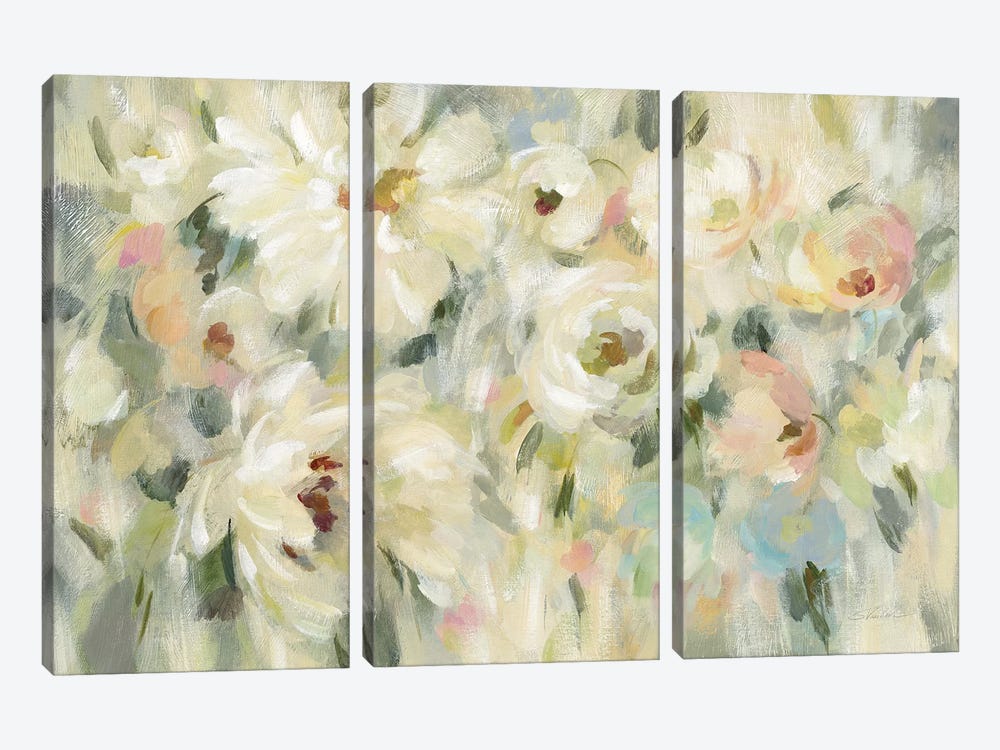 Expressive Pale Floral by Silvia Vassileva 3-piece Canvas Art