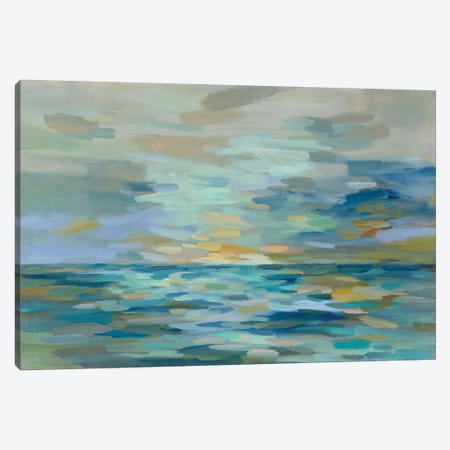 Pastel Blue Sea Canvas Print #SIV54} by Silvia Vassileva Canvas Print