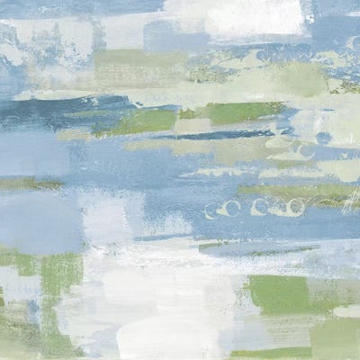 Urban Walkway II Blue and Green by Silvia Vassileva multi panel art