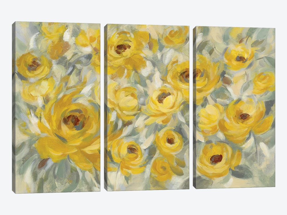 Yellow Roses by Silvia Vassileva 3-piece Art Print