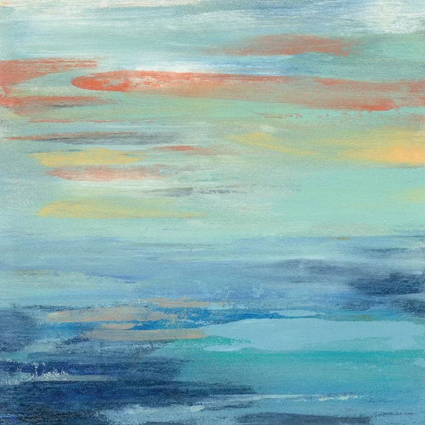 Coastal & Ocean Abstracts: Sunset Beach I by Silvia Vassileva