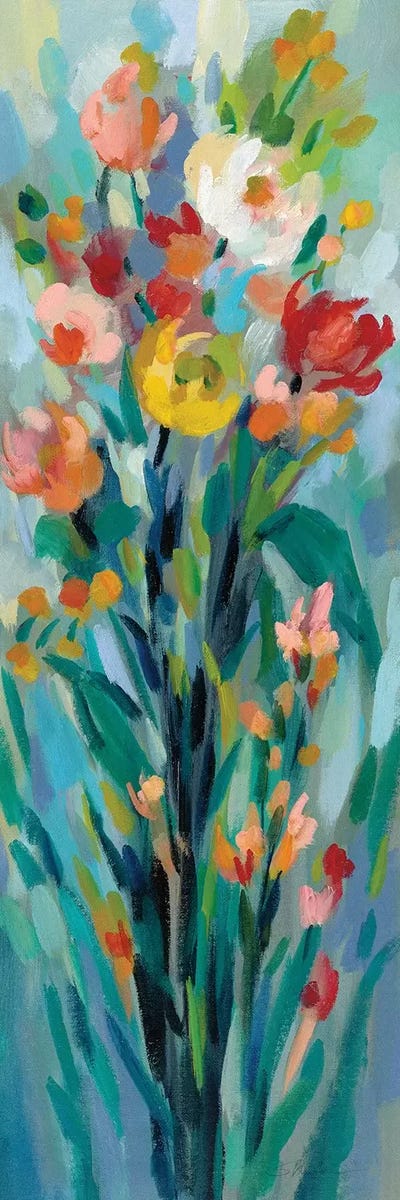 Tall Bright Flowers I by Silvia Vassileva acrylic art print