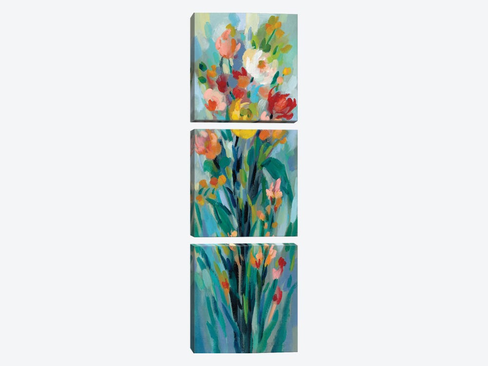 Tall Bright Flowers I by Silvia Vassileva 3-piece Art Print