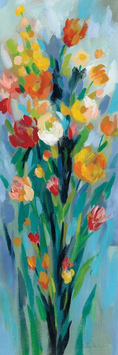 Tall Bright Flowers II by Silvia Vassileva acrylic art print