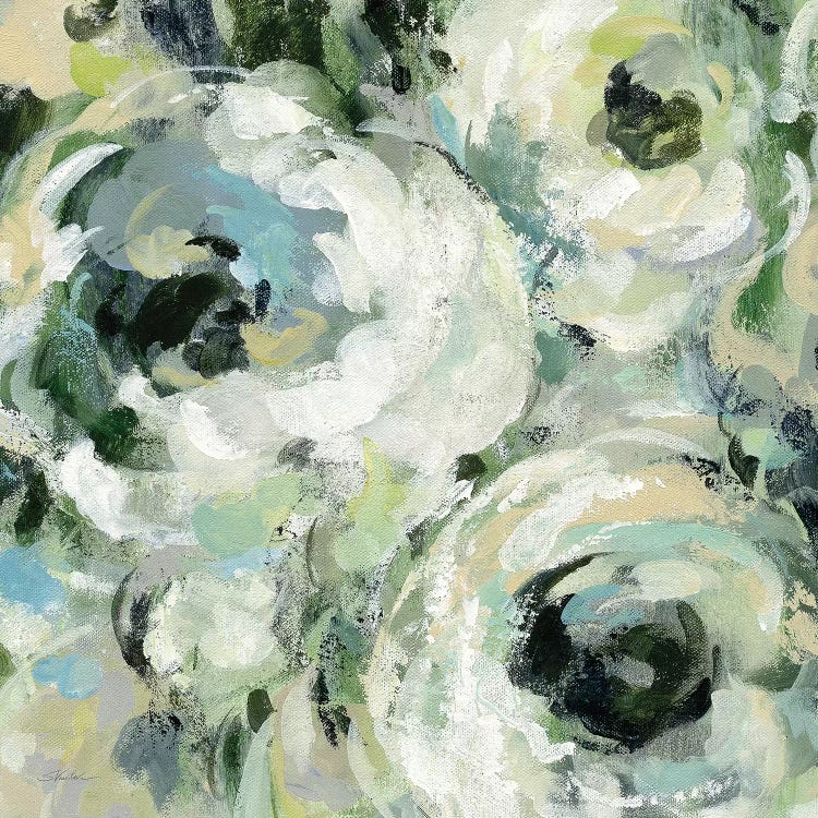 Sage and Neutral Peonies II by Silvia Vassileva wall art