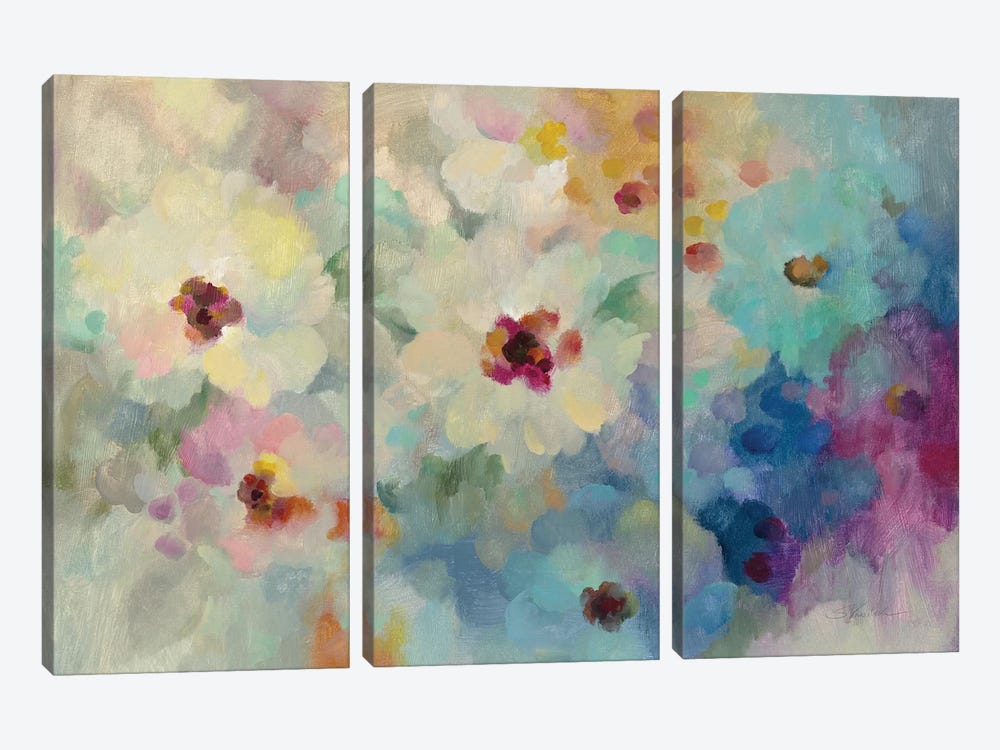 Floral Extravaganza by Silvia Vassileva 3-piece Canvas Print