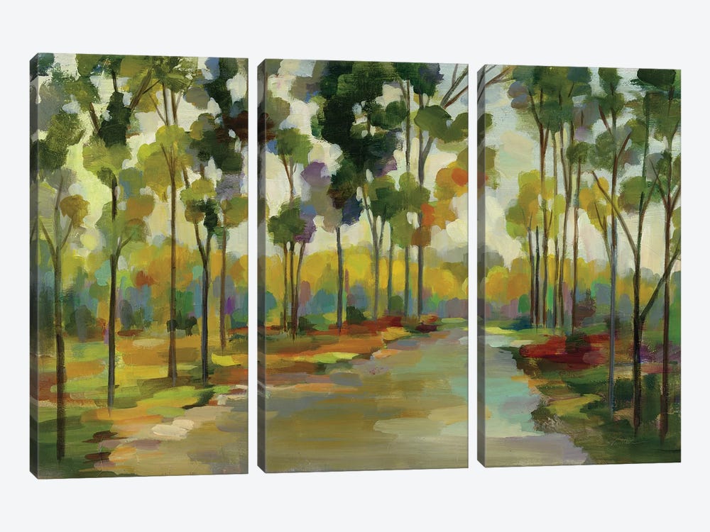 Path in the Forest by Silvia Vassileva 3-piece Canvas Art