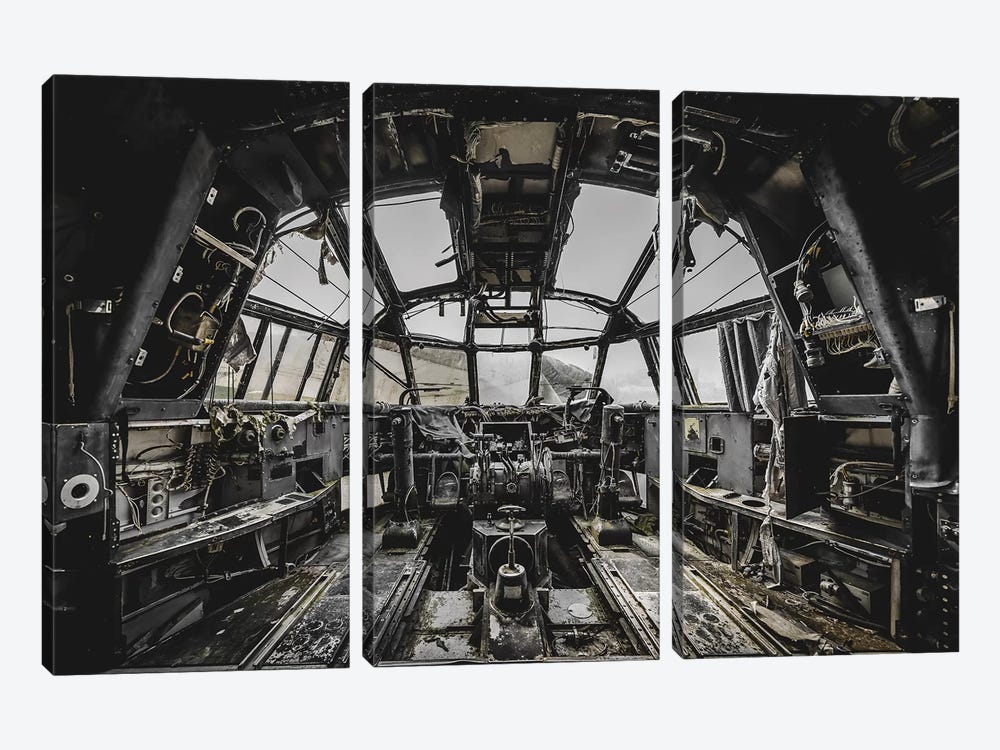 Avion Militaire by Simon Yeung 3-piece Canvas Print