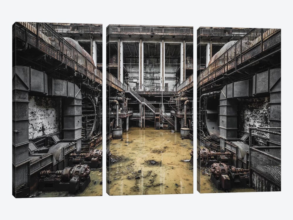 Industrial Monster by Simon Yeung 3-piece Canvas Wall Art