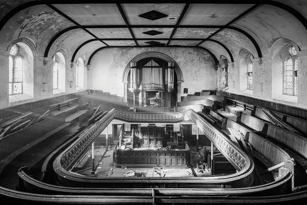 Dereliction: Rays Of Light Illuminating A Derelict Chapel by Simon Yeung