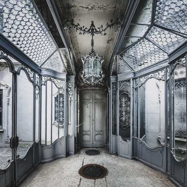 Industrial Office: Beautiful And Ornate Metalwork In Abandoned Villa by Simon Yeung