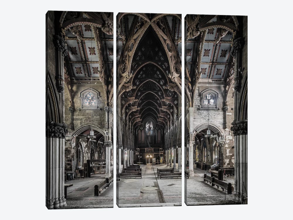 Gothic Church by Simon Yeung 3-piece Canvas Art Print