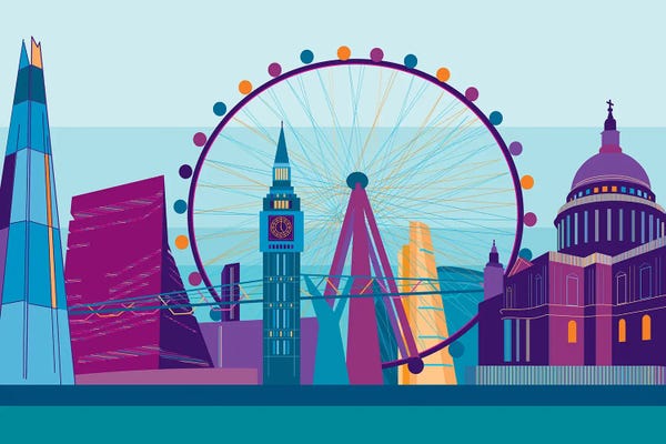 Amusement Parks: London, I Love You by South Island Art
