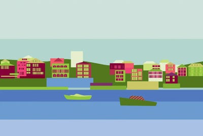 Seaside Living by South Island Art canvas print