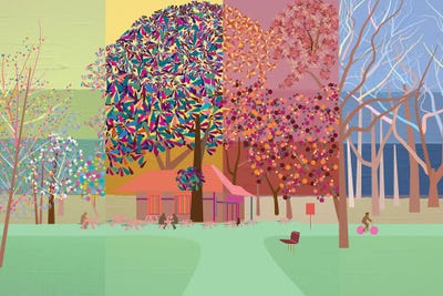 Seasons On Tooting Bec Common by South Island Art acrylic art print