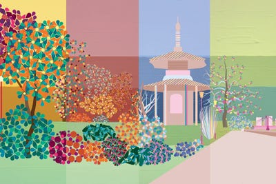 Seasons On Battersea Park by South Island Art acrylic art print