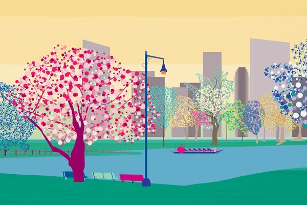 Rivers, Lakes & Waterfronts: Boston Public Garden by South Island Art