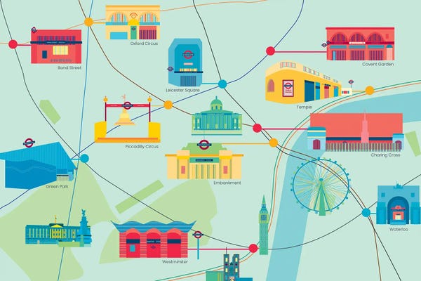 Amusement Parks: Central London Underground by South Island Art