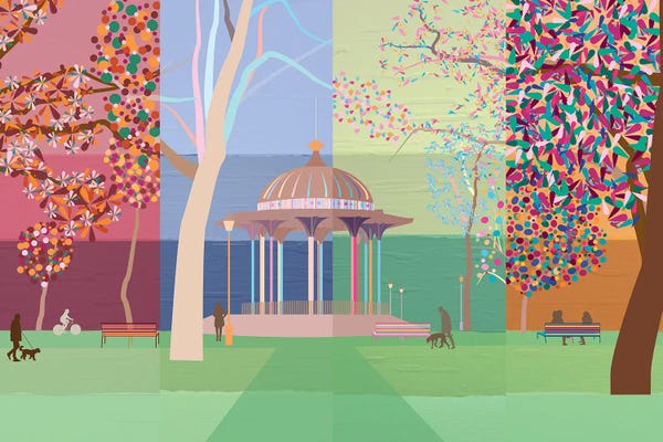 South Island Art: Seasons On Clapham Common by South Island Art